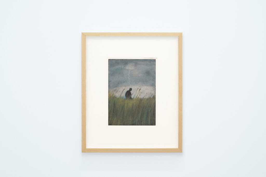 Ser testigo de una tormenta (2025), pastel on paper by Felipe Barreiro Carvajal.