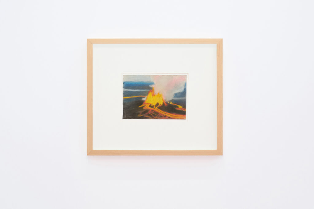 Volcan Reykjanes (2025), pastel on paper by Felipe Barreiro Carvajal.
