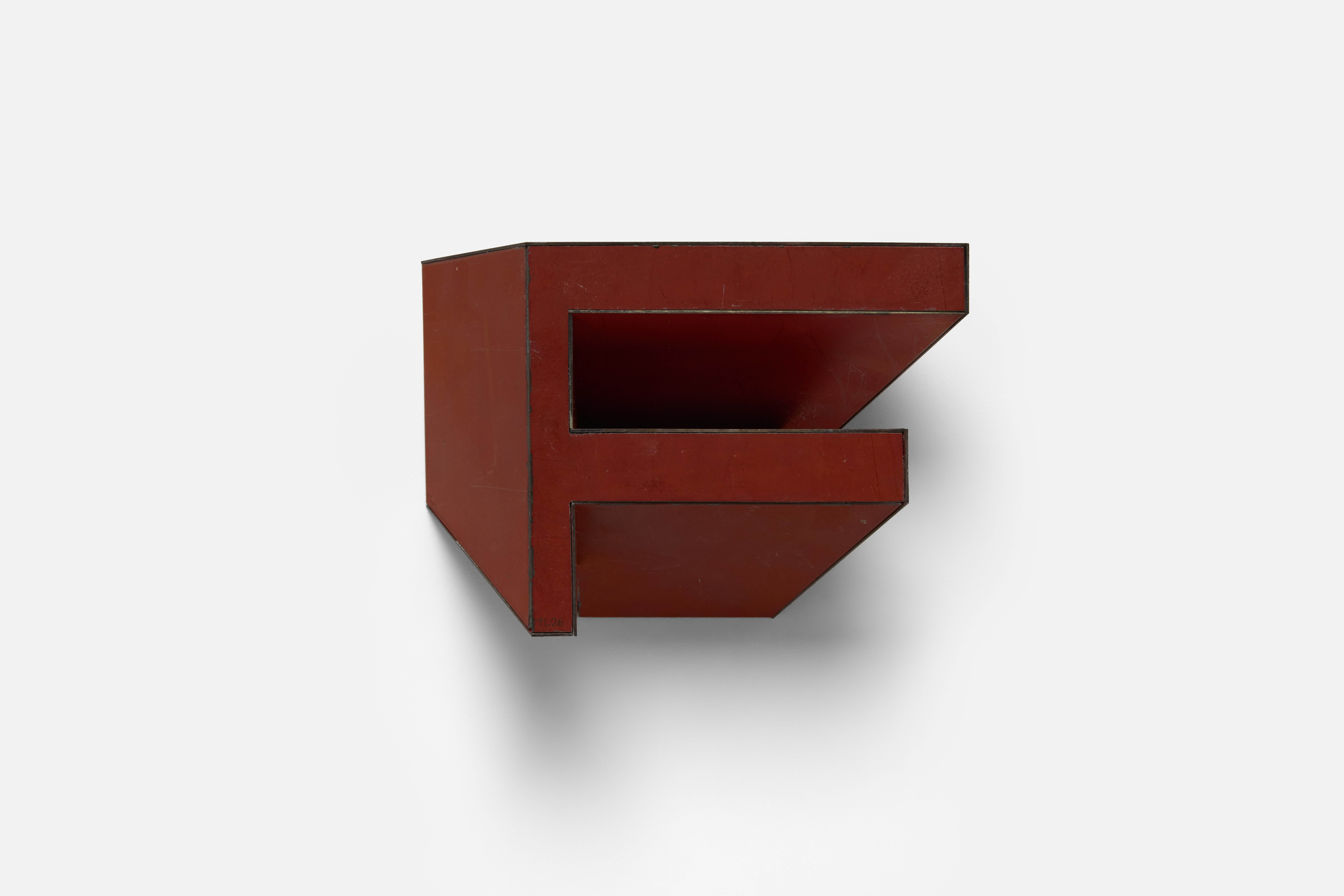 High Ground (2026) by American artist Ted Larsen. Contemporary wall sculpture made of salvage steel, marine-grade plywood, silicone, vulcanized rubber and hardware.