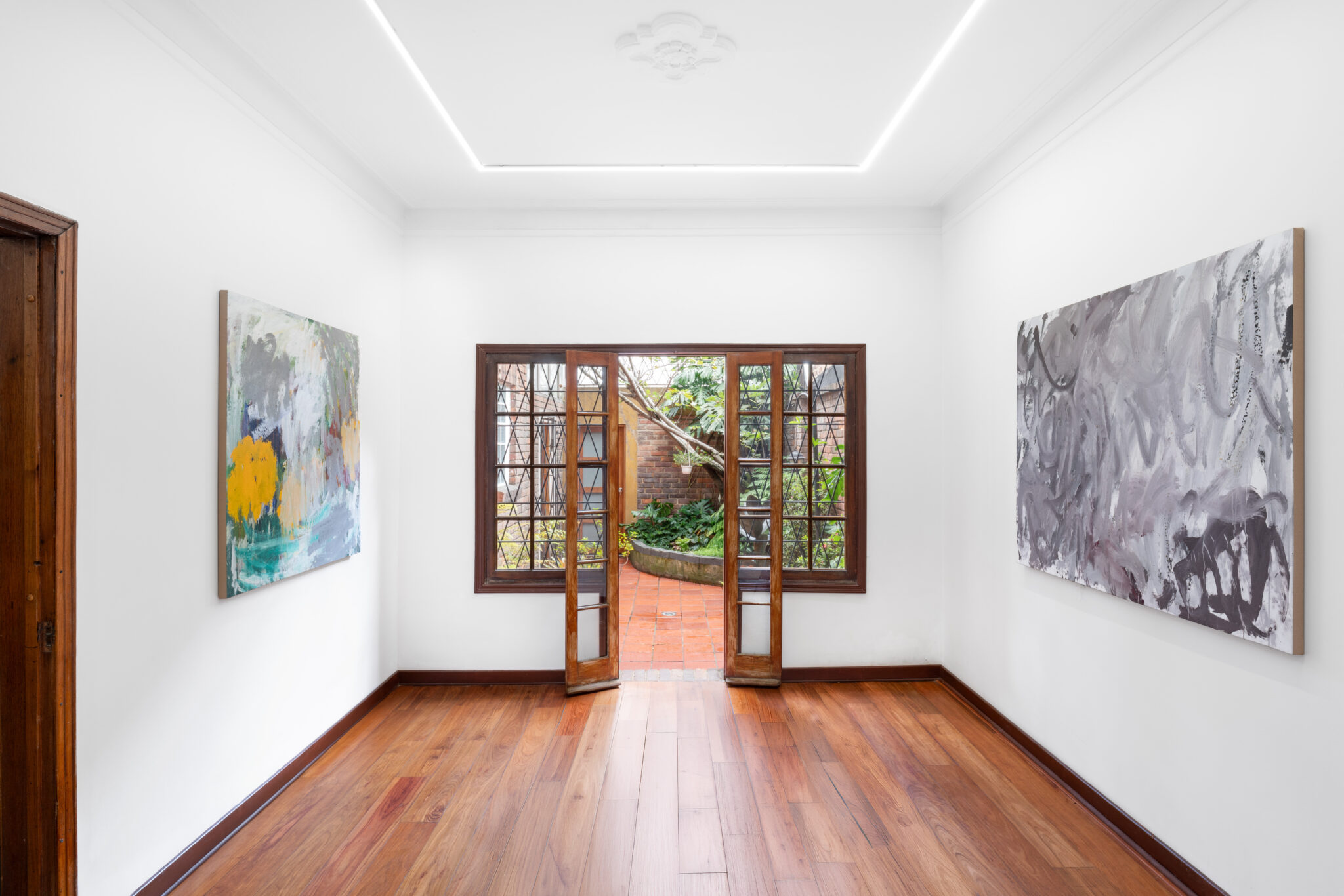 Exhibition view of Christian Sorg, El camino de la pintura, at Galerie Hugo Dufon, Bogotá, 2026